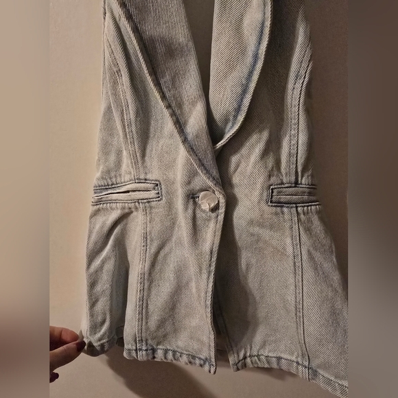 NWT $98 WeWoreWhat Denim Vest In Size Xs - Picture 8 of 11